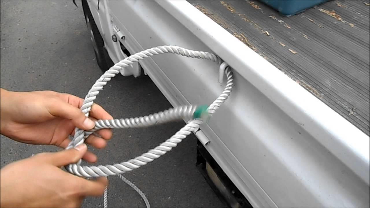 トラックの荷台ロープの結び方 ロープワーク は 南京結び 輸送結びとか色々教えて ドライバーズジョブ